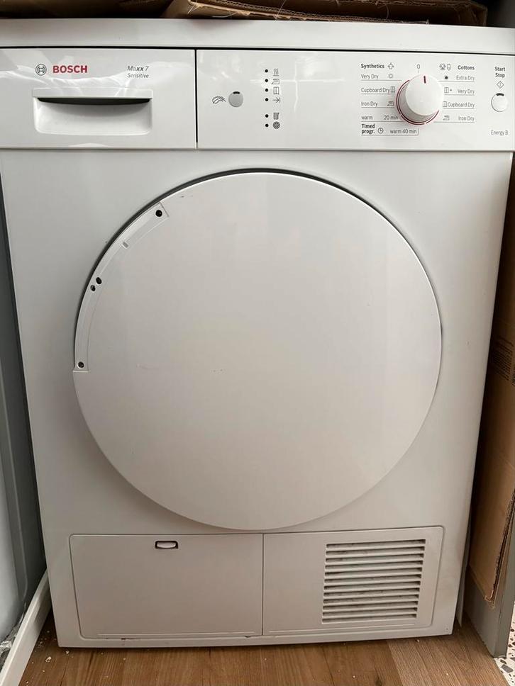 Bosch Maxx 7 Sensitive Droger, Witgoed en Apparatuur, Wasdrogers, Gebruikt, Condens, Voorlader, 6 tot 8 kg, 85 tot 90 cm, Ophalen