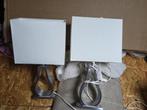Twee moderne IKEA tafellampen met witte kap, Ophalen of Verzenden, Zo goed als nieuw, Metaal, Minder dan 100 cm