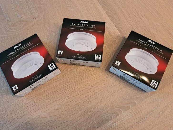 Nieuwe Alecto rookmelders, met 10 jaar garantie op batterij, Doe-het-zelf en Verbouw, Alarmsystemen, Nieuw, Detector, Sensor of Melder