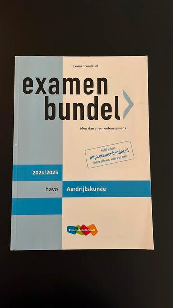 Examenbundel online + boek havo Aardrijkskunde 2024/2025 beschikbaar voor biedingen
