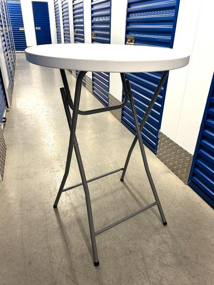 Inklapbare statafel en luxe krukken., Huis en Inrichting, Tafels | Statafels, Zo goed als nieuw, Ophalen