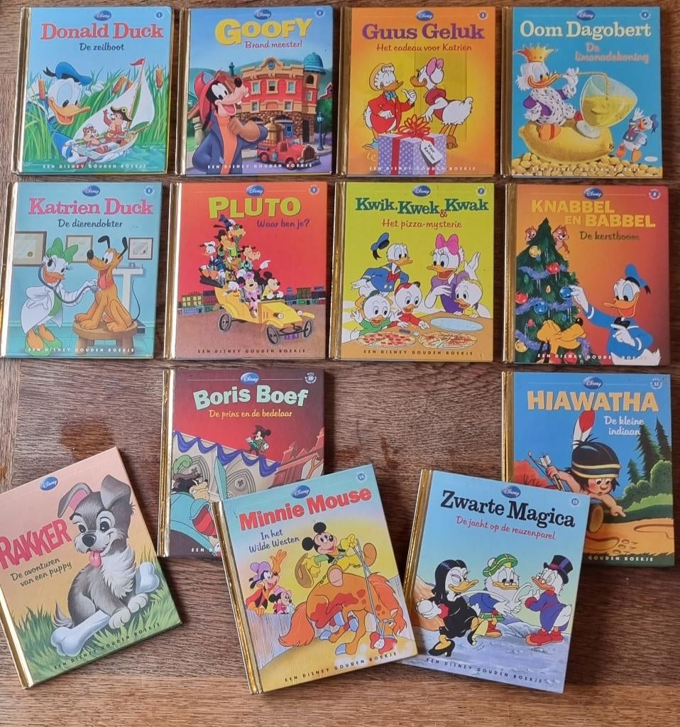 Disney gouden boekjes 1 - 15, 9,11,12 ontbreekt, Ophalen of Verzenden, Donald Duck, Gebruikt, Overige typen