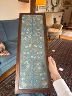 Antiek Chinees zijde borduurwerk in lijst, Ophalen of Verzenden