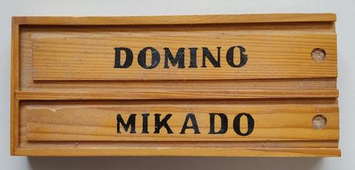 Te Koop: Domino / Mikado spel., Hobby en Vrije tijd, Gezelschapsspellen | Bordspellen, Gebruikt, Een of twee spelers, Ophalen of Verzenden