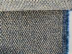 De Ploeg Monza 49 lichtblauw+beige restant bouclé meubelstof, Wol, Blauw, 120 cm of meer, Nieuw