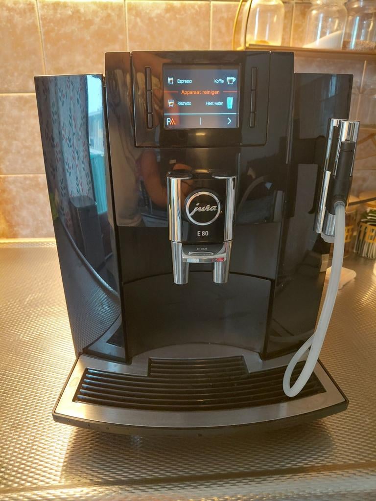 Jura E80 Espresso Machine - Zo goed als nieuw!, Witgoed en Apparatuur, Koffiezetapparaten, Zo goed als nieuw, Koffiebonen, Espresso apparaat