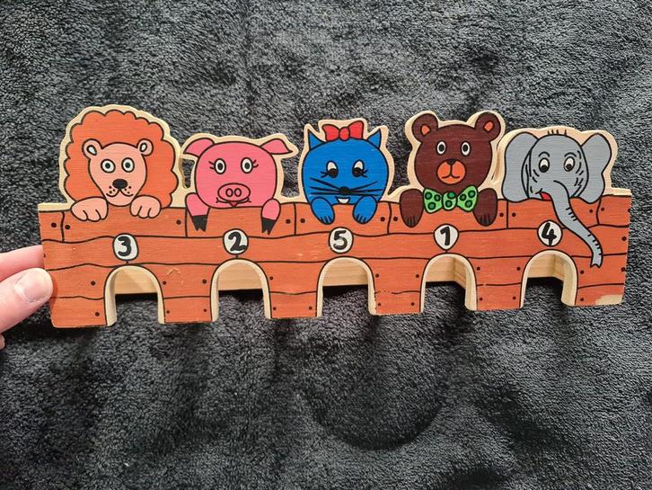 Playwood Knikkerspel Wilde Dieren - Houten Speelgoed, Kinderen en Baby's, Speelgoed | Houten speelgoed, Zo goed als nieuw, Overige typen