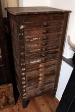 Antieke zetkast of letterkast uit drukkerij, Antiek en Kunst, Ophalen