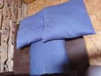 3 blauwe kussentjes, Ophalen of Verzenden, Gebruikt, Blauw, Vierkant