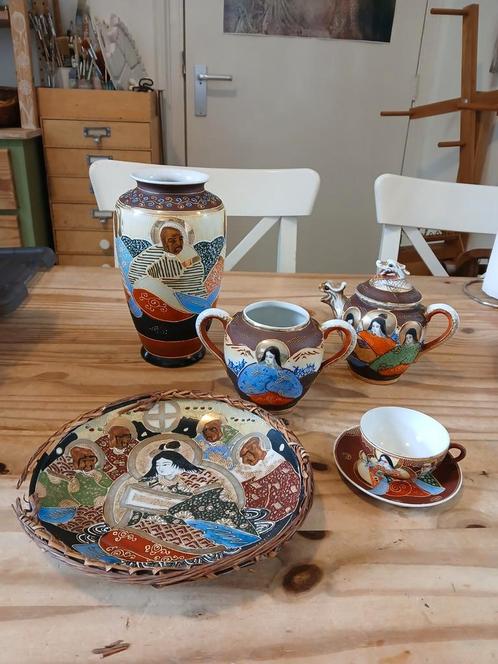 Antiek Chinees Servies - Jaren '50/'60, Antiek en Kunst, Antiek | Servies compleet, Ophalen of Verzenden