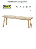 IKEA SKOGSTA Houten Bankje, Huis en Inrichting, Stoelen, Ophalen, Bruin, Scandinavisch, Zo goed als nieuw