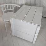 Oude Kist Hout Wit 83x62x66 Opbergen Kast Brocante Vintage, Ophalen, Gebruikt