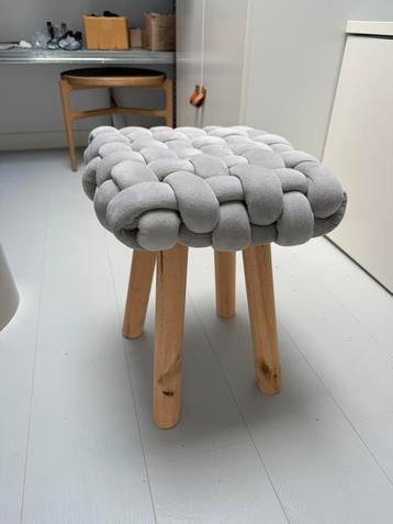 Bloomingville kruk Nathan gevlochten grijs/ naturel 39x39x49 beschikbaar voor biedingen