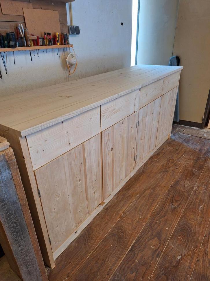 Keukenblok van terug gedroogd en geschaafd steigerhout, Huis en Inrichting, Keuken | Keukenelementen, Nieuw, Ophalen of Verzenden