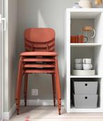 8 Ikea Sansberg Stoelen - Terracotta - €70, Huis en Inrichting, Stoelen, Ophalen, Stof, Bruin, Zo goed als nieuw