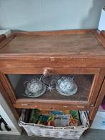 Oud Theekastje - Moet Snel Weg!, Huis en Inrichting, Kasten | Vitrinekasten, Antiek, Minder dan 50 cm, Glas, Ophalen of Verzenden