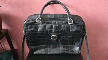 Claudio Fericci🎀Zwarte leren akte tas in hele mooie staat🎀 beschikbaar voor biedingen