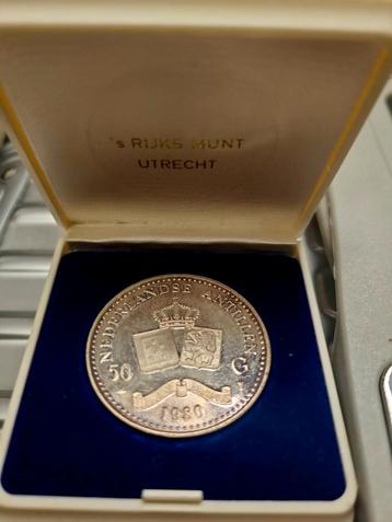 50 Gulden Munt Nederlandse Antillen 1980 beschikbaar voor biedingen