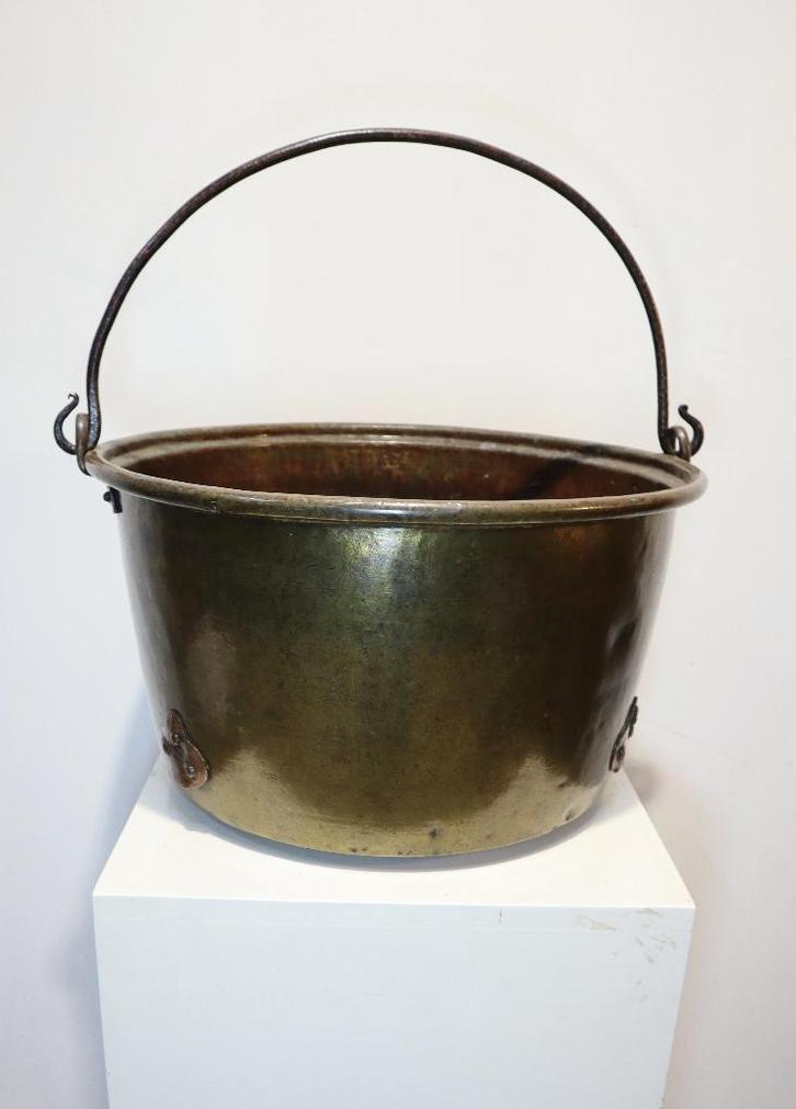 Antieke koperen blokkenbak, bak, aker, Antiek en Kunst, Antiek | Koper en Brons, Ophalen of Verzenden