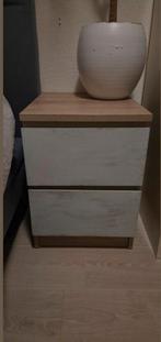 Nachtkastje Malm eiken., Huis en Inrichting, Slaapkamer | Nachtkastjes, Ophalen of Verzenden, Gebruikt, Minder dan 45 cm