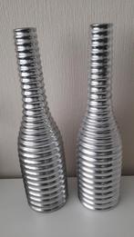 Vazen met Ribbel, 38 cm Hoog, 2 stuks, Huis en Inrichting, Woonaccessoires | Vazen, Ophalen, Gebruikt, Overige kleuren, Aardewerk of Porselein