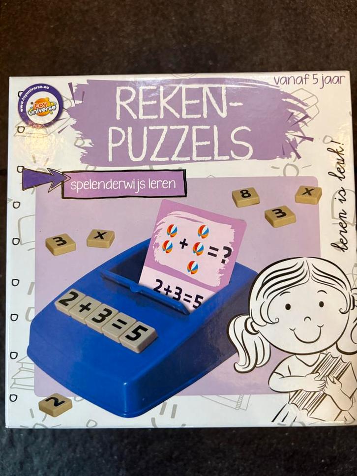 Rekenpuzzels - Spelenderwijs Leren!, Kinderen en Baby's, Speelgoed | Kinderpuzzels, Nieuw, 4 tot 6 jaar, Meer dan 50 stukjes, Van hout