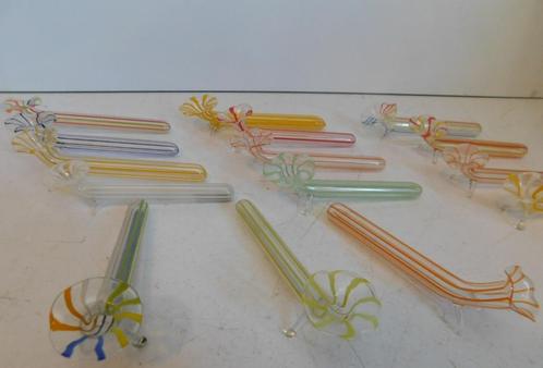Vijftien tafelvaasjes Lauscha Bimini, Antiek en Kunst, Antiek | Glas en Kristal, Ophalen of Verzenden