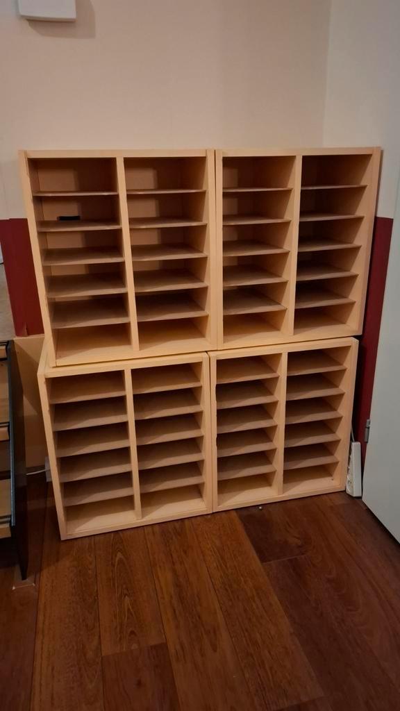 Zelfbouw Kasten voor 12 IKEA Glis Bakken - Stapelbaar, Huis en Inrichting, Kasten | Boekenkasten, Gebruikt, 50 tot 100 cm, Minder dan 100 cm