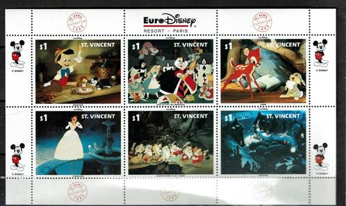 st vincent 1992 pf blok disney bambi pinokio sneeuwwitje, Postzegels en Munten, Postzegels | Thematische zegels, Postfris, Overige thema's