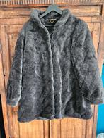 Prachtige vintage Peter Hahn faux-fur mantel, Verzenden, Zwart, Maat 42/44 (L), Zo goed als nieuw