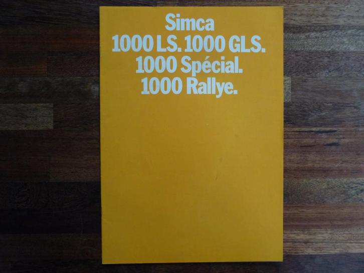 Simca 1000 (1971/1972), Boeken, Auto's | Folders en Tijdschriften, Nieuw, Overige merken, Ophalen of Verzenden