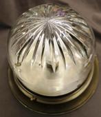 Plafonniere met ster slijpsel Frankrijk circa 1930., Ophalen, Zo goed als nieuw, Glas, Antiek