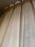 Gebroken witte gordijnen met klein werkje erin, Huis en Inrichting, Ophalen, Gebruikt, 200 cm of meer, Wit