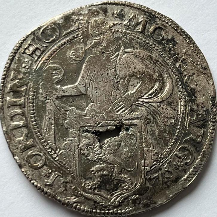 Holland zilveren leeuwendaalder 1576, Postzegels en Munten, Munten | Nederland, Losse munt, Overige waardes, Vóór koninkrijk, Zilver