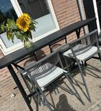 Bartafel met 4 stoelen, Tuin en Terras, Tuinsets en Loungesets, Ophalen of Verzenden