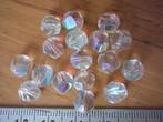 17 aparte glas facet kralen 8mm. transparant AB, Hobby en Vrije tijd, Kralen en Sieraden maken, Ophalen of Verzenden, Nieuw, Kraal