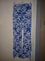 Travelbroek Straight Leg S Cobalt Wit Ornament, Blauw, Nieuw, Ophalen of Verzenden, Maat 36 (S)