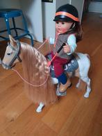 Speelgoed paard en pop met paardrijkleding, Zo goed als nieuw, Ophalen