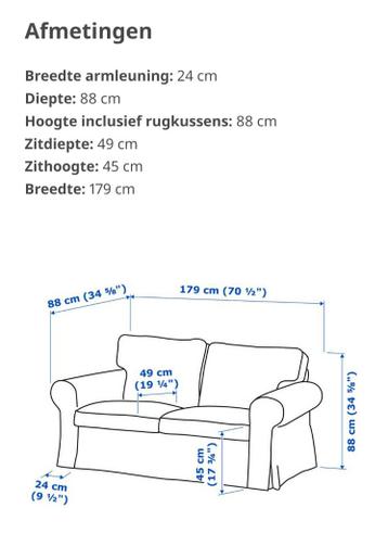 Ikea Ektorp 2-zits bank wit - afbeelding 3