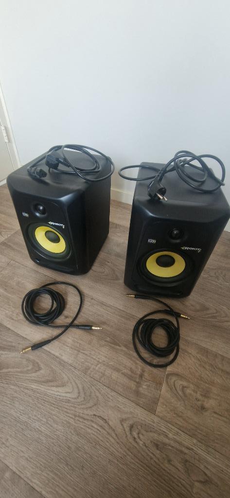 KRK Rokit 6 G3 – Set van 2 actieve studiomonitoren, Audio, Tv en Foto, Luidsprekers, Zo goed als nieuw, Front, Rear of Stereo speakers
