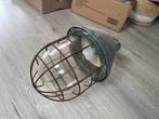 Vintage Industriële Lamp 'Bully' aluminium groot zwaar, Ophalen of Verzenden, Gebruikt, Glas, Minder dan 50 cm
