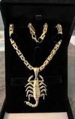 585/14k Gouden KoningsKetting met Scorpion Hanger 58cm, Ophalen, Met hanger, Zo goed als nieuw, Goud