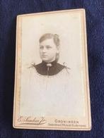 CDV, Dame, Elkan Sanders Jr, Groningen, Carte de Visite, Ophalen of Verzenden, Voor 1940, Gebruikt, Foto