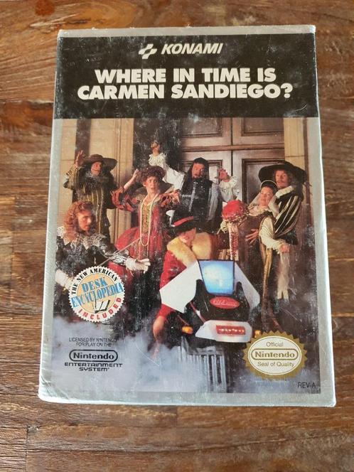 Where in Time is Carmen Sandiego CIB (SEALED!) - NES- NTSC, Spelcomputers en Games, Games | Nintendo NES, Zo goed als nieuw, Puzzel en Educatief