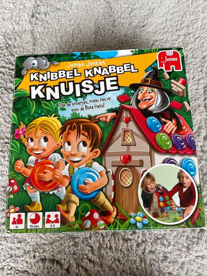 Knibbel Knabbel Knuisje - Jumbo Jonkies, Hobby en Vrije tijd, Gezelschapsspellen | Bordspellen, Zo goed als nieuw, Drie of vier spelers