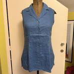 Laura Ashley blauw linnen mouwloos blousje Mt 40 IZGS!, Maat 38/40 (M), Zo goed als nieuw, Laura Ashley, Verzenden