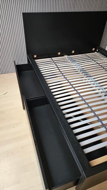 IKEA Malm bedframe met 2 lades 160x200. MOET ZSM WEG. - afbeelding 4