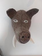 Dierenkop zwijn vilt, Ophalen of Verzenden, Zo goed als nieuw, Wanddecoratie