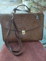 Bruine lederen aktetas/laptop tas, Ophalen of Verzenden, Nieuw, Bruin, Overige typen