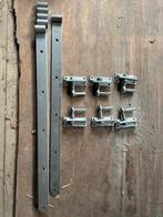 Hang- en sluitwerk set, Ophalen of Verzenden, Gebruikt, IJzer, Scharnier